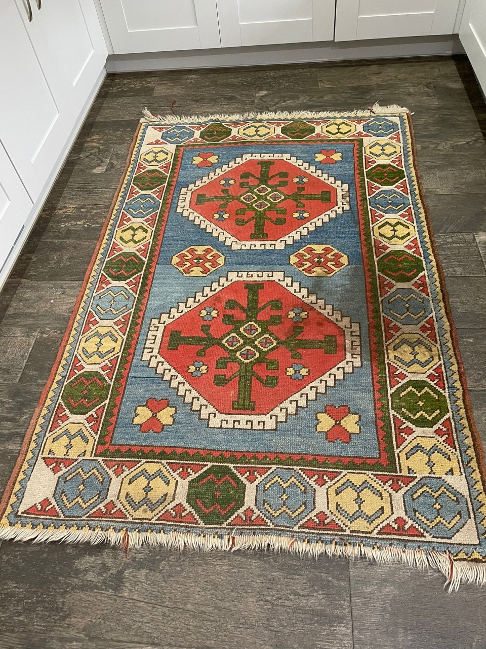 First rug cleaning comparison photograph